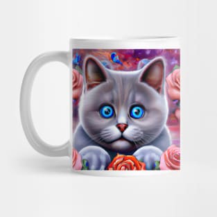 Blue-eyed British Cat Mug